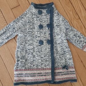 Maggie & Zoe Blue and Pink Knit Jacket